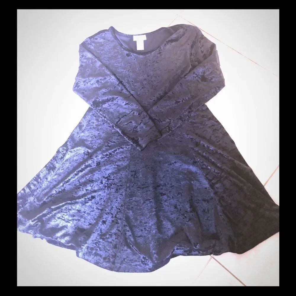 Jones New York Sport black velvet mini dress M